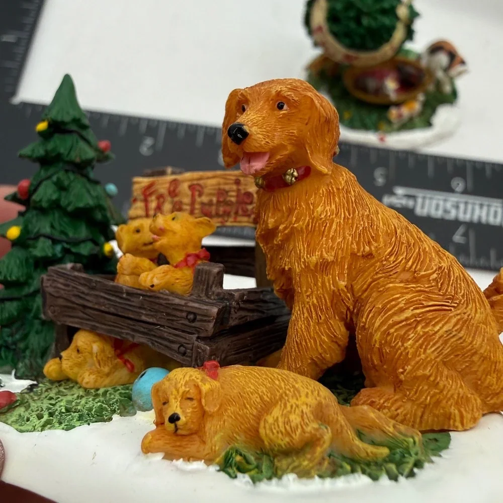 Department 56 Village Accessories Dog Puppies Cat Kittens Set of 2 north pole